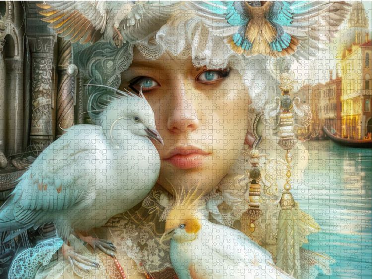 Produktbild: CALVENDO Puzzle Venezianische Impressionen | 1000 Teile Lege-Gr&ouml;&szlig;e 64x48cm Foto-Puzzle f&uuml;r gl&uuml;ckliche Stunden