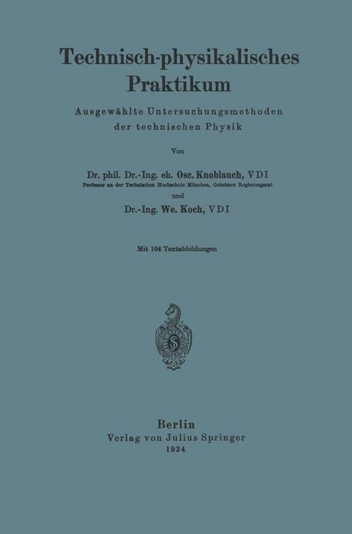 Produktbild: Technisch-physikalisches Praktikum