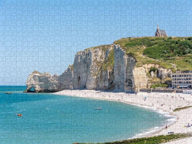 Produktbild: CALVENDO Puzzle Ein Motiv aus dem Kalender Normandie - Wo Natur auf Kultur trifft | 1000 Teile Lege-Gr&ouml;&szlig;e 64x48cm Foto-Puzzle f&uuml;r gl&uuml;ckliche Stunden