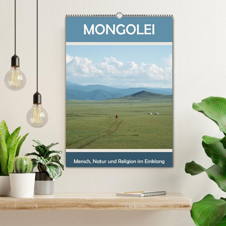 Produktbild: Mongolei - Mensch, Natur und Religion im Einklang (Wandkalender 2026 DIN A2 hoch), CALVENDO Monatskalender