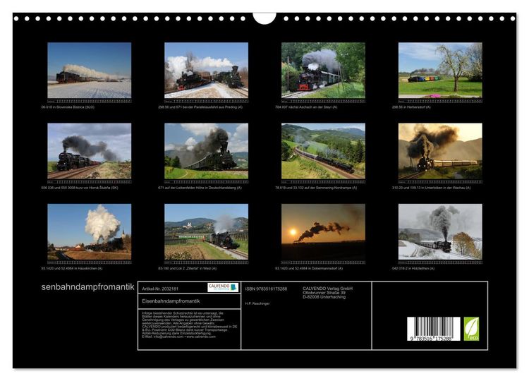 Produktbild: Eisenbahndampfromantik (Wandkalender 2026 DIN A3 quer), CALVENDO Monatskalender