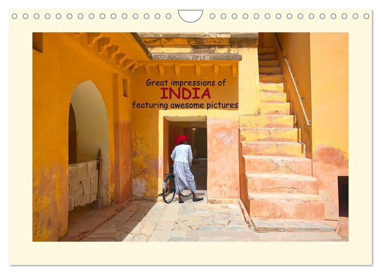 Produktbild: Great impressions of INDIA featuring awesome pictures (Wall Calendar 2026 DIN A4 landscape), CALVENDO 12 Month Wall Calendar