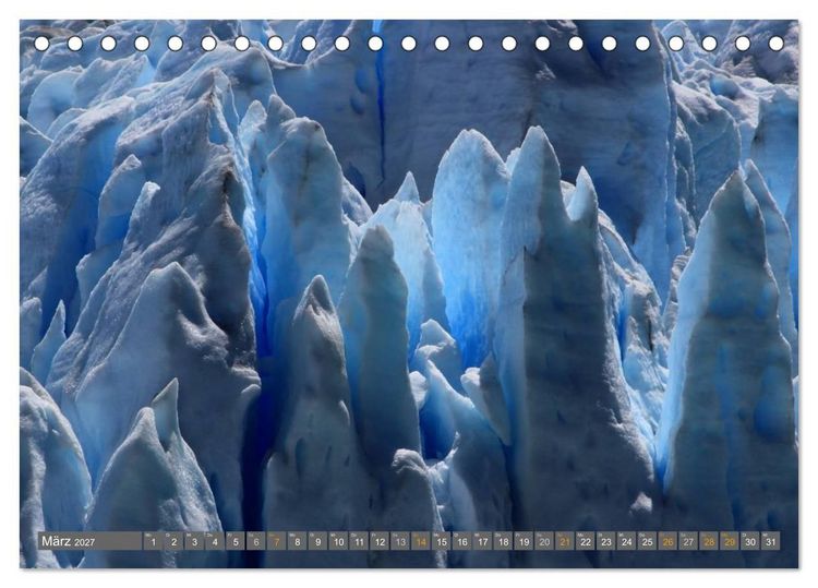Produktbild: Patagonien, Gletscher, Berge und unendliche Weiten (Tischkalender 2027 DIN A5 quer), CALVENDO Monatskalender