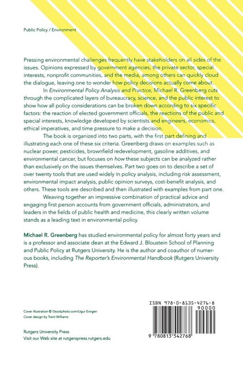 Produktbild: Environmental Policy Analysis and Practice