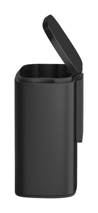 Produktbild: Wand-Kosmetikeimer Mod. Sare Schwarz 5 L, Easy Close Absenkautomatik