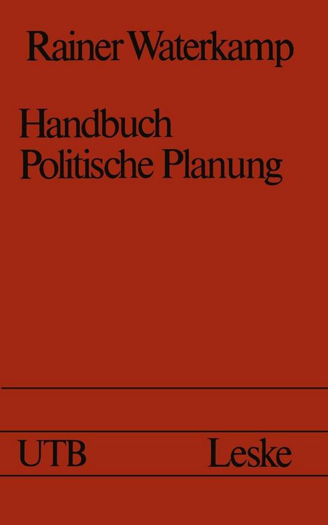 Produktbild: Handbuch politische Planung