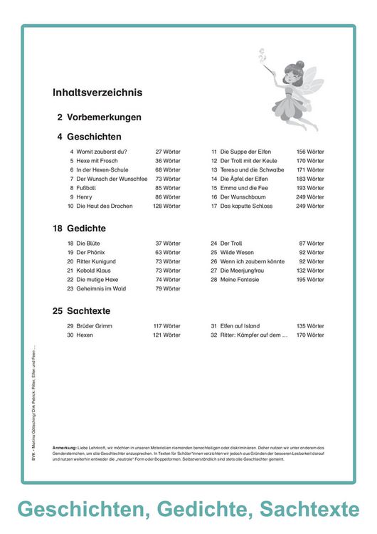 Produktbild: Ritter, Elfen und Feen - Fantastische Geschichten, Gedichte und Sachtexte im Lesetandem lesen