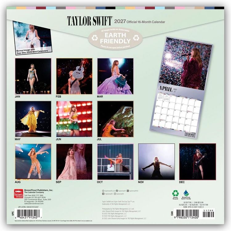 Produktbild: Taylor Swift 2027 &ndash; Offizieller Wandkalender