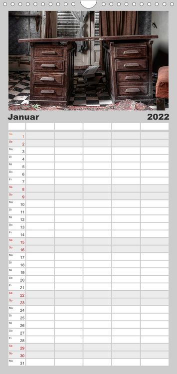 Produktbild: Geheimnisvolle Orte - Lost Places - Familienplaner hoch (Wandkalender 2022 , 21 cm x 45 cm, hoch)