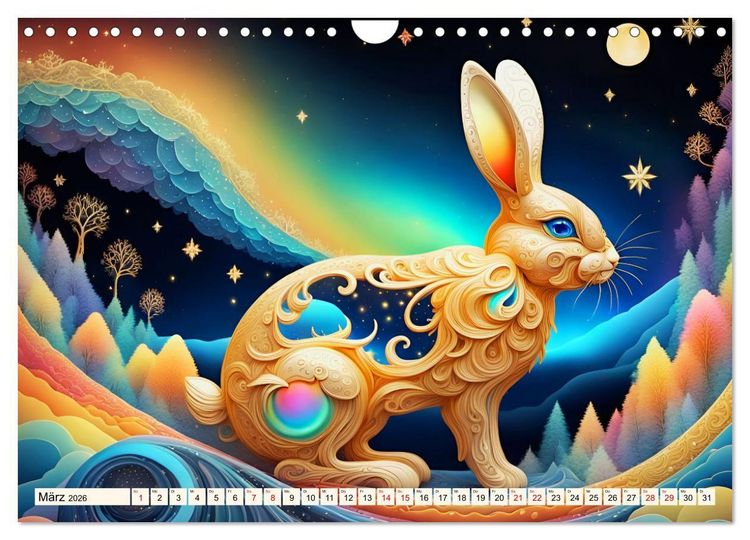 Produktbild: Tiere aus Regenbogenfarben (Wandkalender 2026 DIN A4 quer), CALVENDO Monatskalender