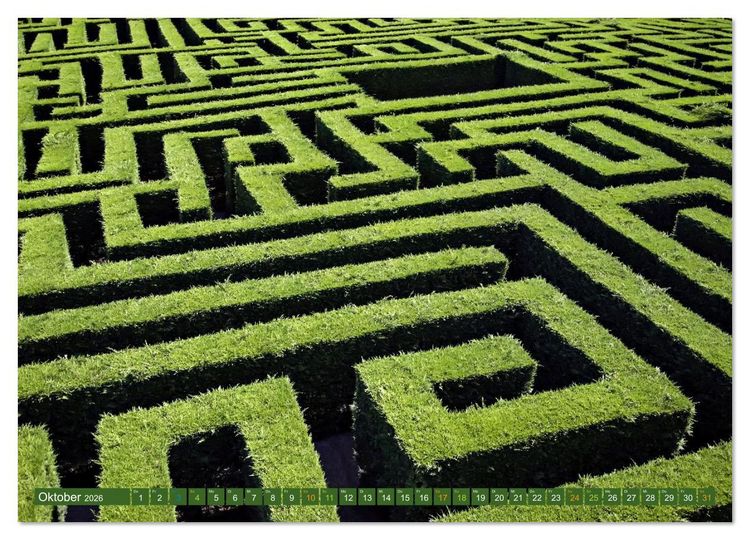 Produktbild: Faszination LABYRINTH - unterwegs in der Natur (Wandkalender 2026 DIN A3 quer), CALVENDO Monatskalender