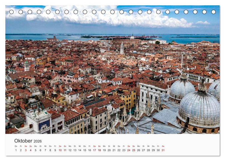 Produktbild: Die sch&ouml;nsten Orte in Italien. (Tischkalender 2026 DIN A5 quer), CALVENDO Monatskalender