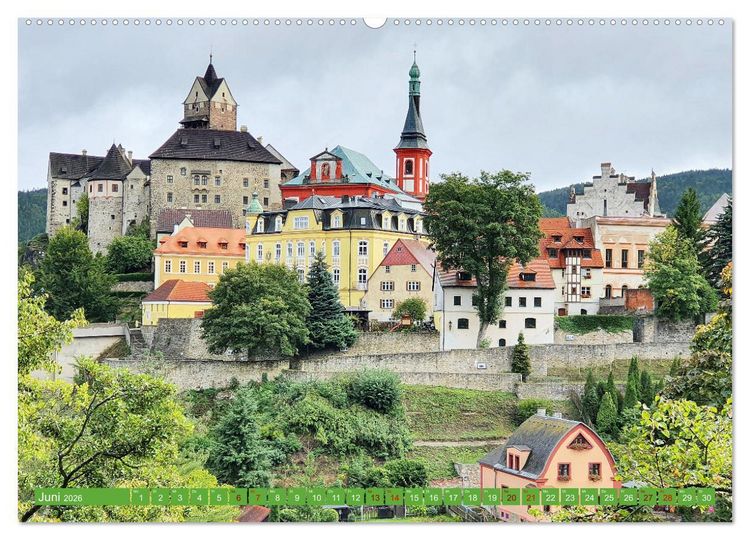 Produktbild: Loket - Das b&ouml;hmische Rothenburg (Wandkalender 2026 DIN A2 quer), CALVENDO Monatskalender