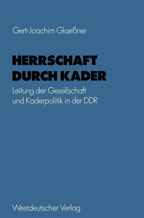Produktbild: Herrschaft durch Kader