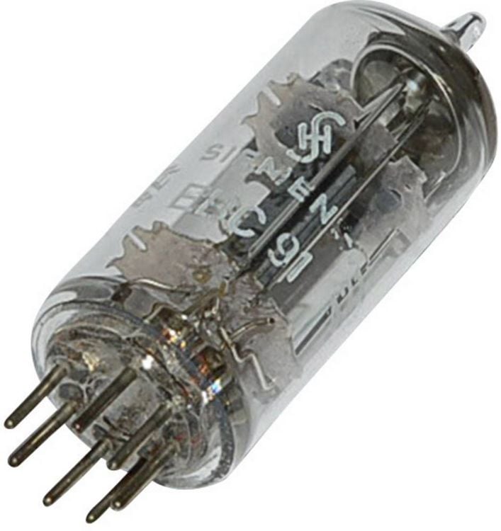Produktbild: BTB Vertrieb EBC 91 = 6 AV 6 Elektronenr&ouml;hre Doppeldiode-Triode 250 V 1.2 mA Polzahl: 7 Sockel: B7G Inhalt 1 St.
