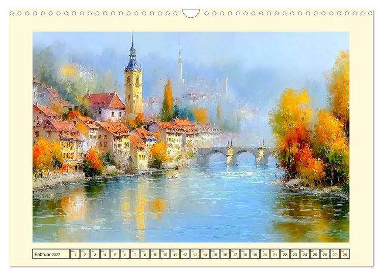 Produktbild: Reise durch die Schweiz. Malerische Einblicke in Stadt und Land (Wandkalender 2027 DIN A3 quer), CALVENDO Monatskalender