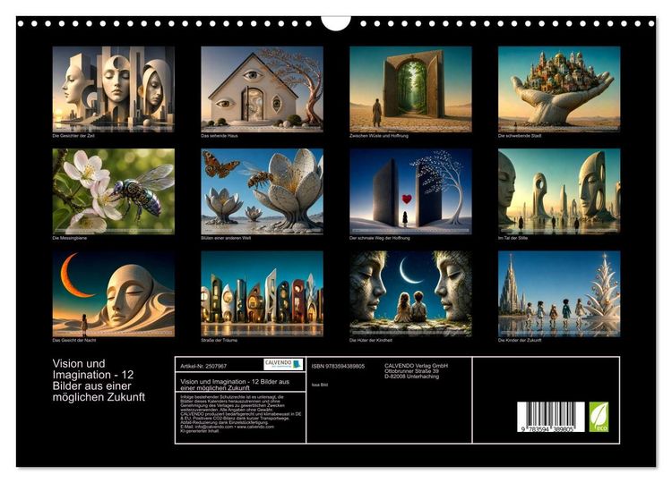 Produktbild: Vision und Imagination - 12 Bilder aus einer m&ouml;glichen Zukunft (Wandkalender 2027 DIN A3 quer), CALVENDO Monatskalender