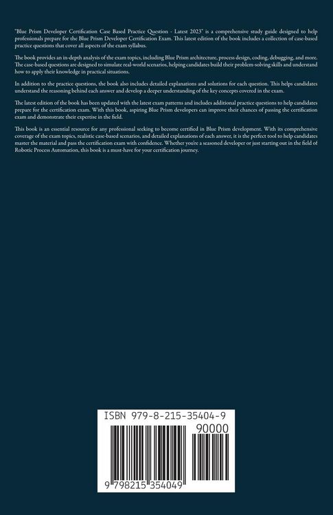 Produktbild: Blue Prism Developer Certification Case Based Practice Question - Latest 2026