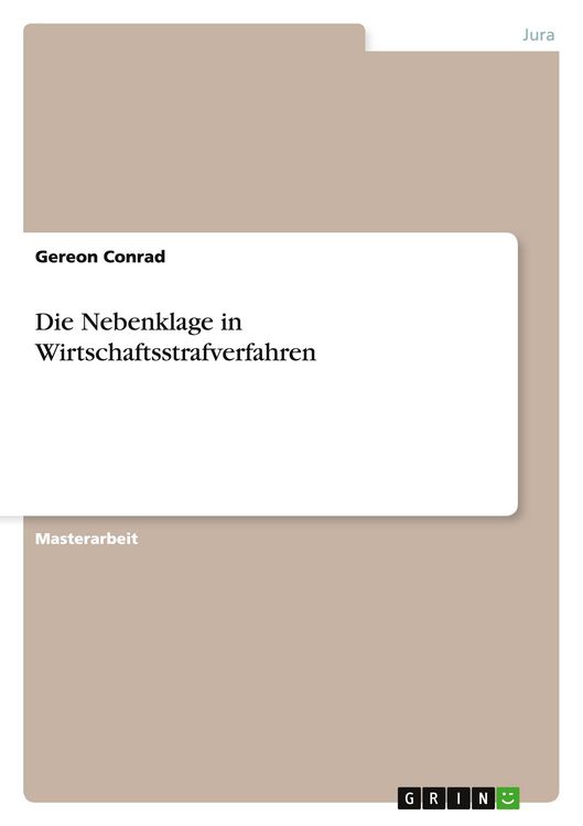 Produktbild: Die Nebenklage in Wirtschaftsstrafverfahren