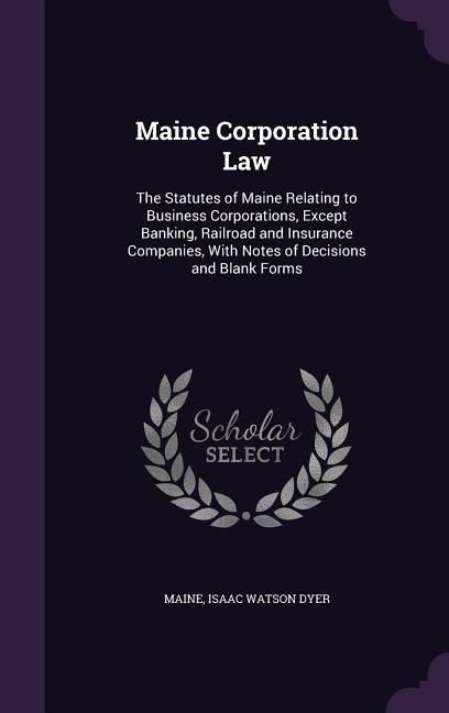 Produktbild: Maine Corporation Law