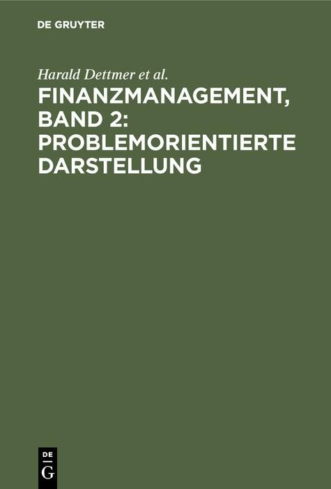 Produktbild: Finanzmanagement, Band 2: Problemorientierte Darstellung