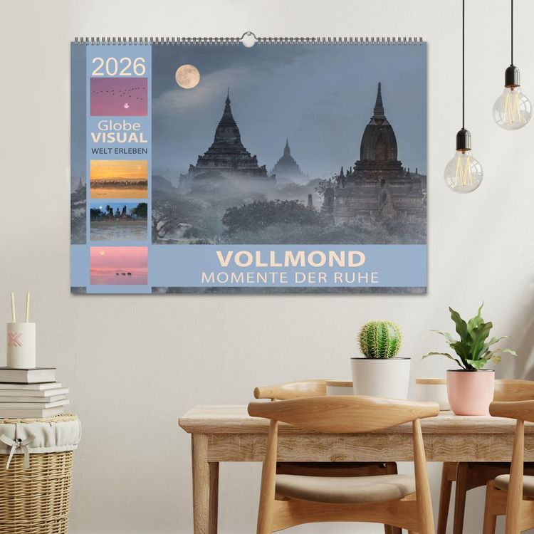 Produktbild: Vollmond - Momente der Ruhe (Wandkalender 2026 DIN A2 quer), CALVENDO Monatskalender