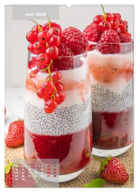 Produktbild: Vegane Dessertkreationen - S&uuml;&szlig;e K&ouml;stlichkeiten aus der veganen Backstube (Wandkalender 2026 DIN A2 hoch), CALVENDO Monatskalender