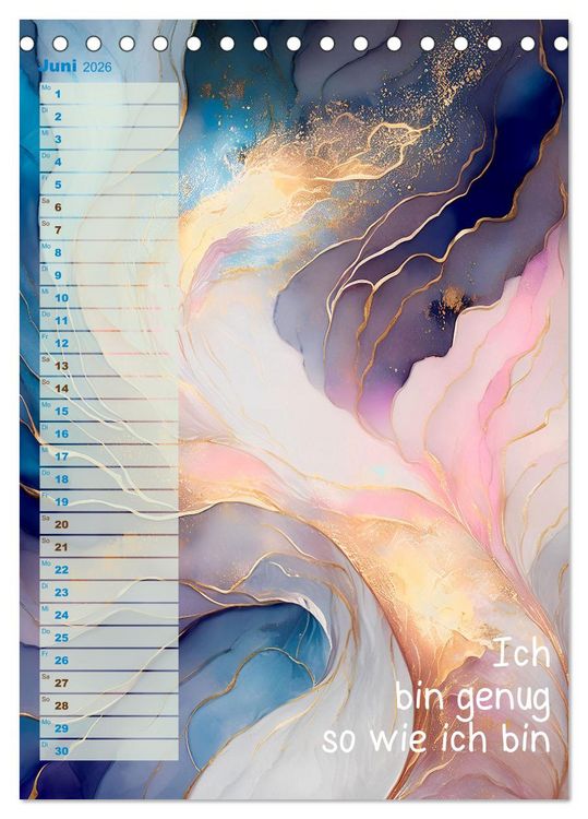 Produktbild: Der feminine Affirmationskalender (Tischkalender 2026 DIN A5 hoch), CALVENDO Monatskalender