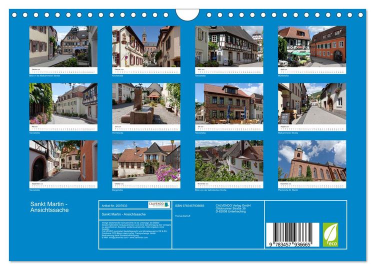 Produktbild: Sankt Martin - Ansichtssache (Wandkalender 2026 DIN A4 quer), CALVENDO Monatskalender