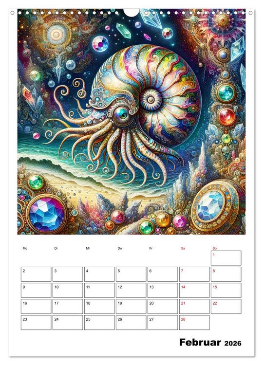 Produktbild: Mystische Nautilus (Wandkalender 2026 DIN A3 hoch), CALVENDO Monatskalender