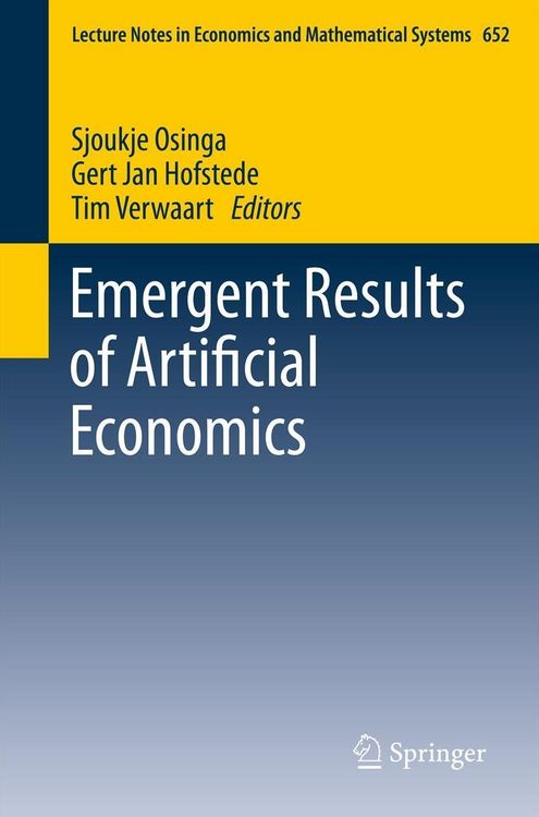 Produktbild: Emergent Results of Artificial Economics