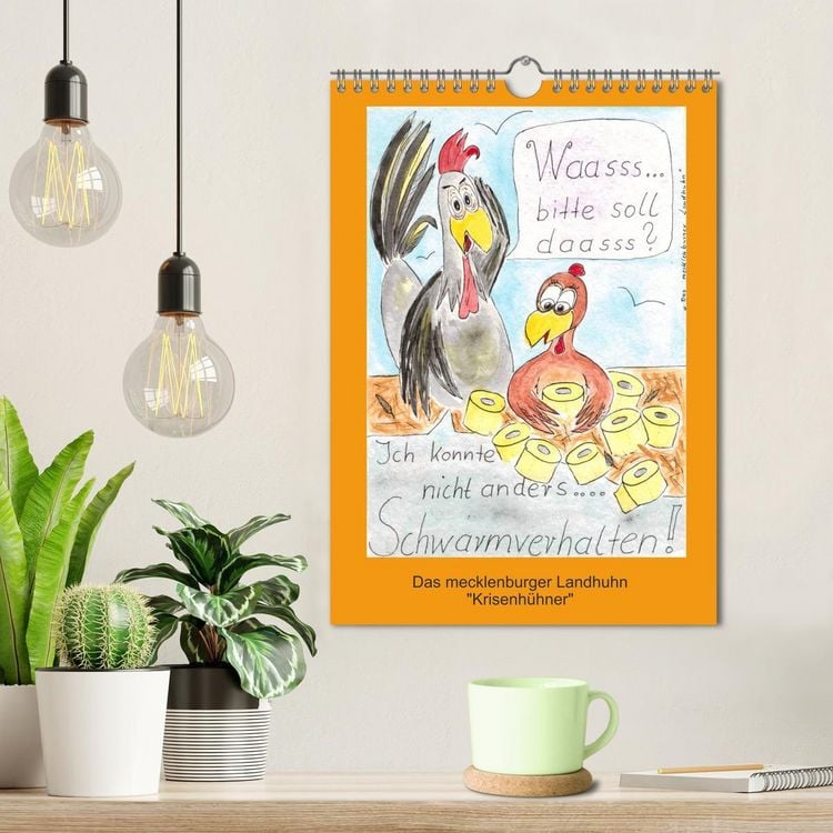 Produktbild: Das mecklenburger Landhuhn "Krisenh&uuml;hner" (Wandkalender 2026 DIN A4 hoch), CALVENDO Monatskalender