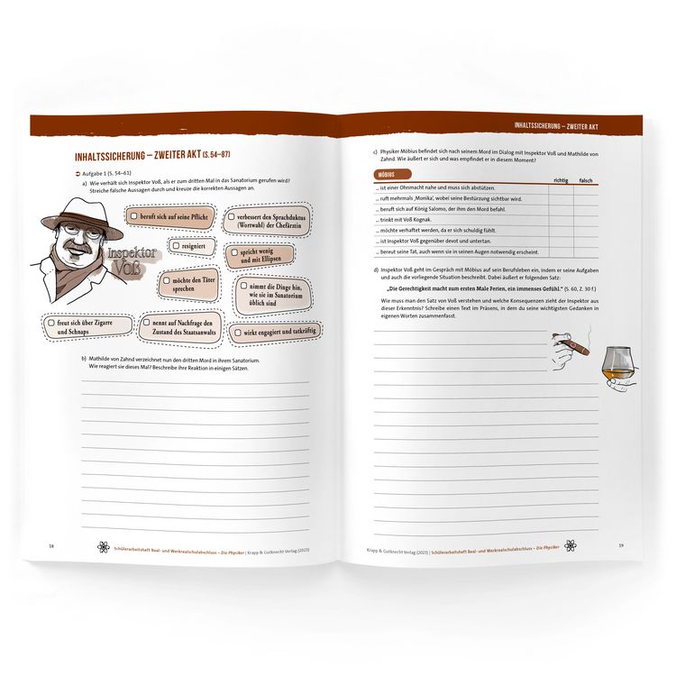 Produktbild: Die Physiker &ndash; Friedrich D&uuml;rrenmatt &ndash; Sch&uuml;lerarbeitsheft &ndash; Real- und Werkrealschule