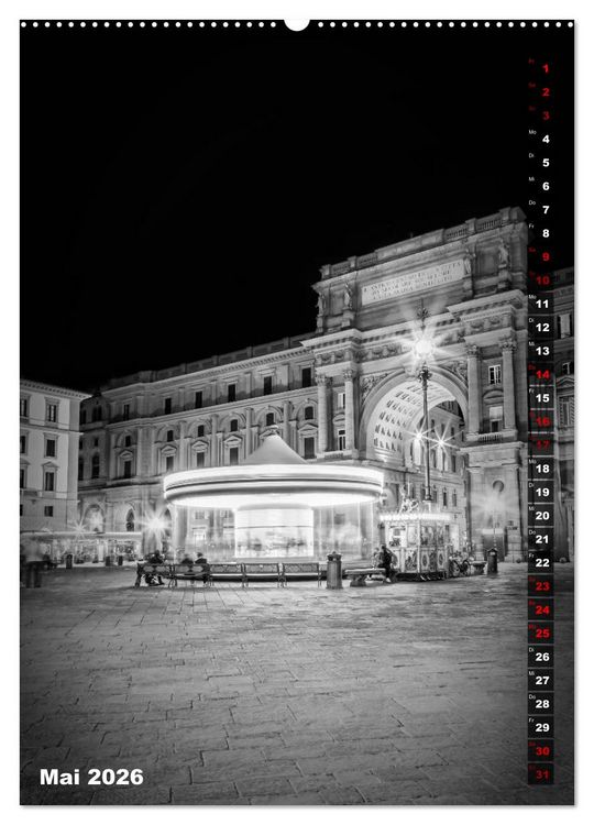 Produktbild: FLORENZ SCHWARZWEI&szlig; (Wandkalender 2026 DIN A2 hoch), CALVENDO Monatskalender