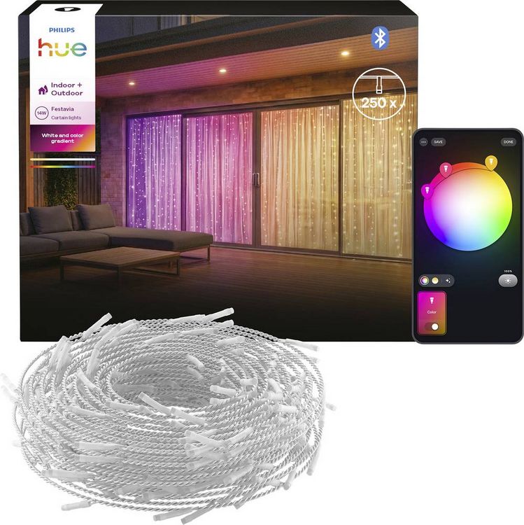 Produktbild: Philips Hue 8721103179890 Lichterkette Innen/Au&szlig;en netzbetrieben LED Wei&szlig;, Mehrfarbig