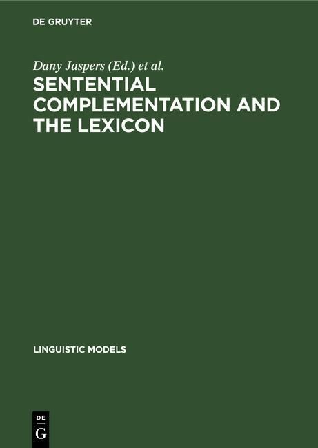 Produktbild: Sentential Complementation and the Lexicon