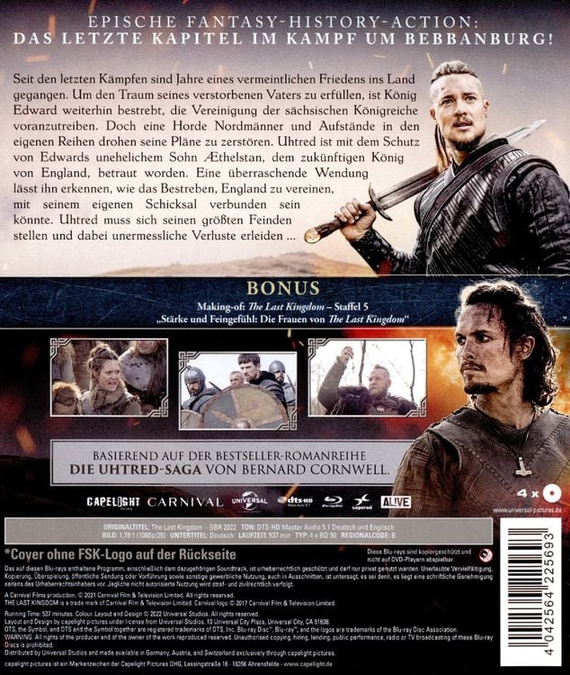 Produktbild: The Last Kingdom - Staffel 5 [4 BRs]