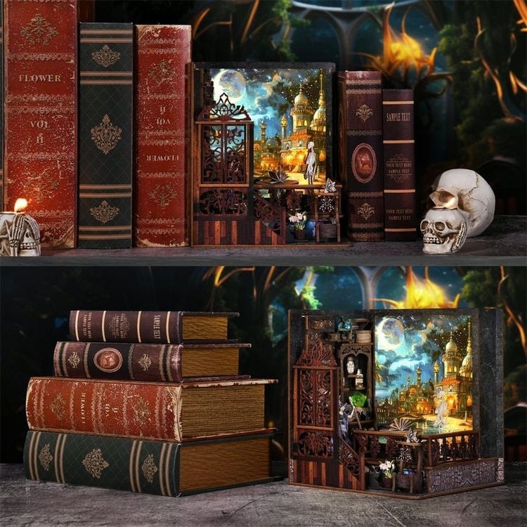 Produktbild: FiguredArt CH03 - DIY Book Nook, Haus der Zauber, Puzzle 112 Teile, Miniatur-Diorama