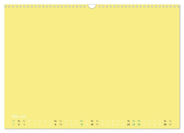 Produktbild: Bastelkalender - Gelb (Wandkalender 2026 DIN A3 quer), CALVENDO Monatskalender