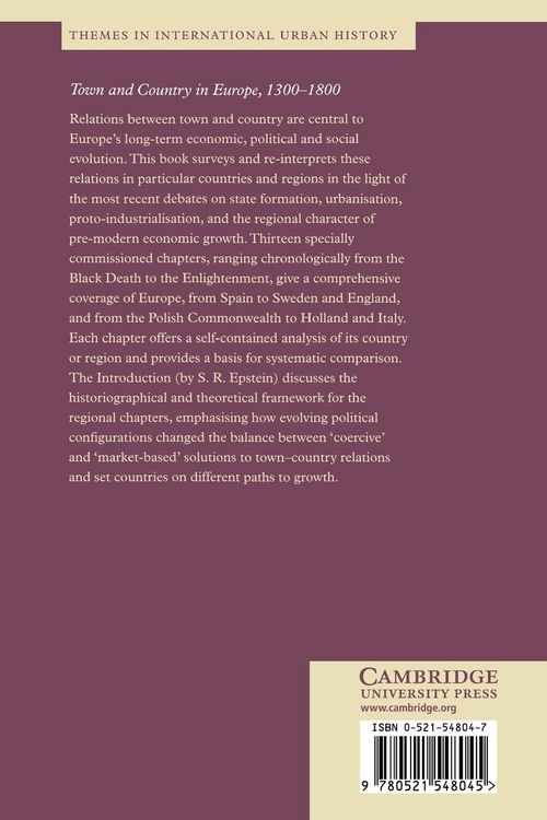 Produktbild: Town and Country in Europe, 1300 1800