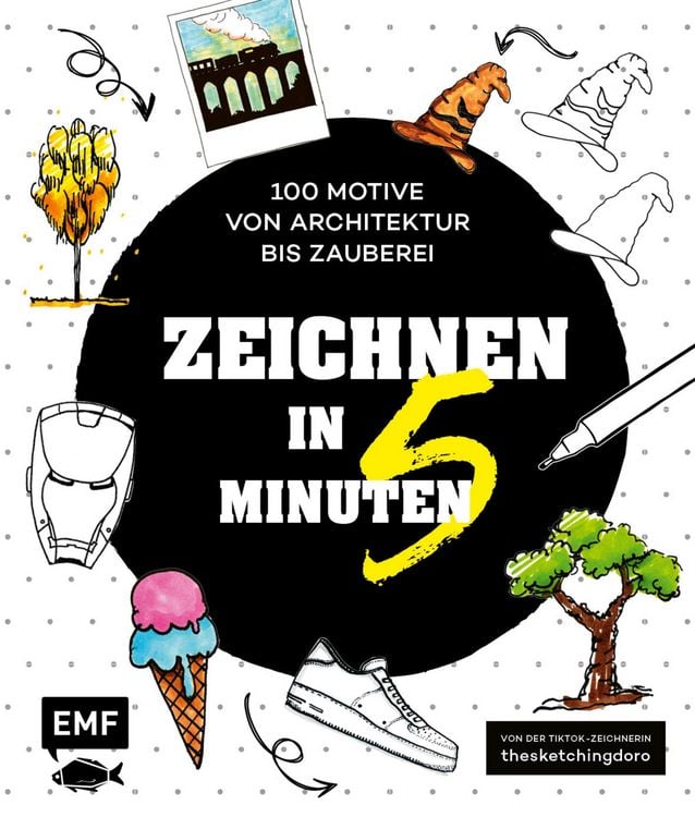Produktbild: Zeichnen in 5 Minuten - 100 Motive von Architektur bis Zauberei