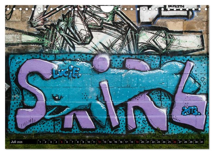 Produktbild: Streetart am Wiener Donaukanal (Wandkalender 2026 DIN A4 quer), CALVENDO Monatskalender