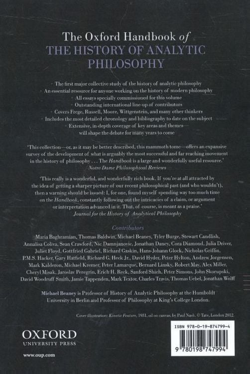 Produktbild: The Oxford Handbook of The History of Analytic Philosophy