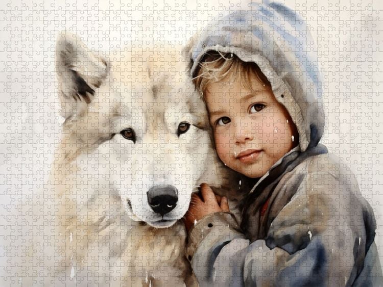 Produktbild: CALVENDO Puzzle Ein Motiv aus dem Kalender "Kinder und Tiere" | 1000 Teile Lege-Gr&ouml;&szlig;e 64x48cm Foto-Puzzle f&uuml;r gl&uuml;ckliche Stunden