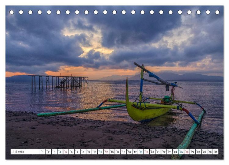 Produktbild: Java, Indonesische Insel im Feuerring (Tischkalender 2026 DIN A5 quer), CALVENDO Monatskalender
