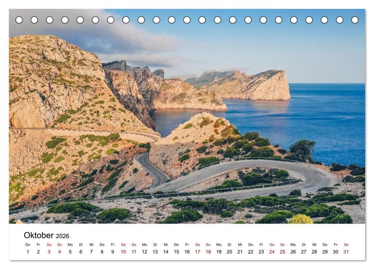 Produktbild: Halbinsel Formentor - Mallorcas n&ouml;rdliche Halbinsel (Tischkalender 2026 DIN A5 quer), CALVENDO Monatskalender