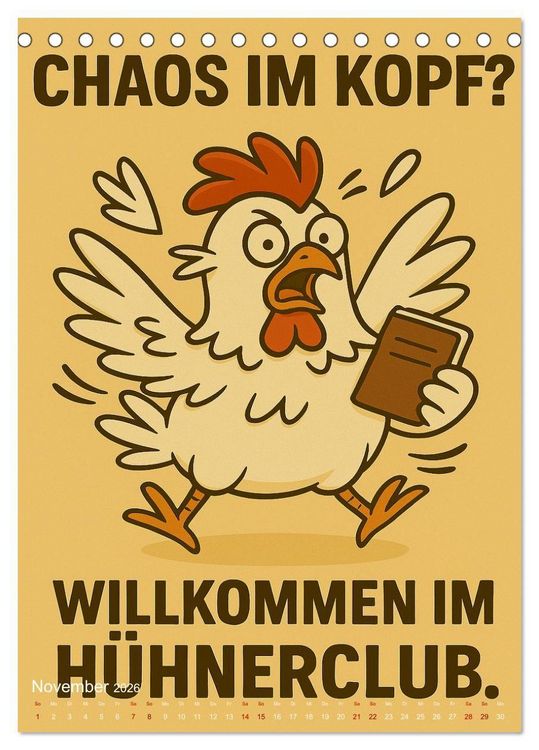 Produktbild: Tierisch eigenwillig - Weil normal langweilig w&auml;re (Tischkalender 2026 DIN A5 hoch), CALVENDO Monatskalender