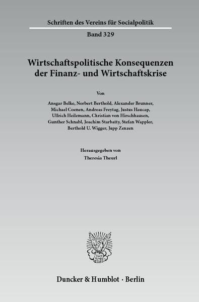 Produktbild: Wirtschaftspolitische Konsequenzen der Finanz- und Wirtschaftskrise.