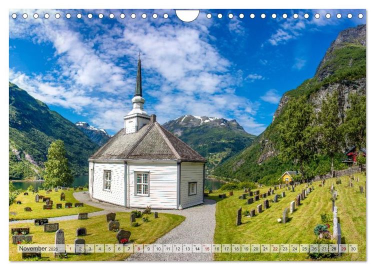 Produktbild: Fjorde & Felsen &ndash; Norwegens wilde Seele (Wandkalender 2026 DIN A4 quer), CALVENDO Monatskalender