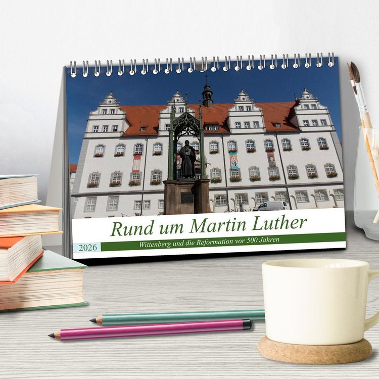 Produktbild: Rund um Martin Luther (Tischkalender 2026 DIN A5 quer), CALVENDO Monatskalender